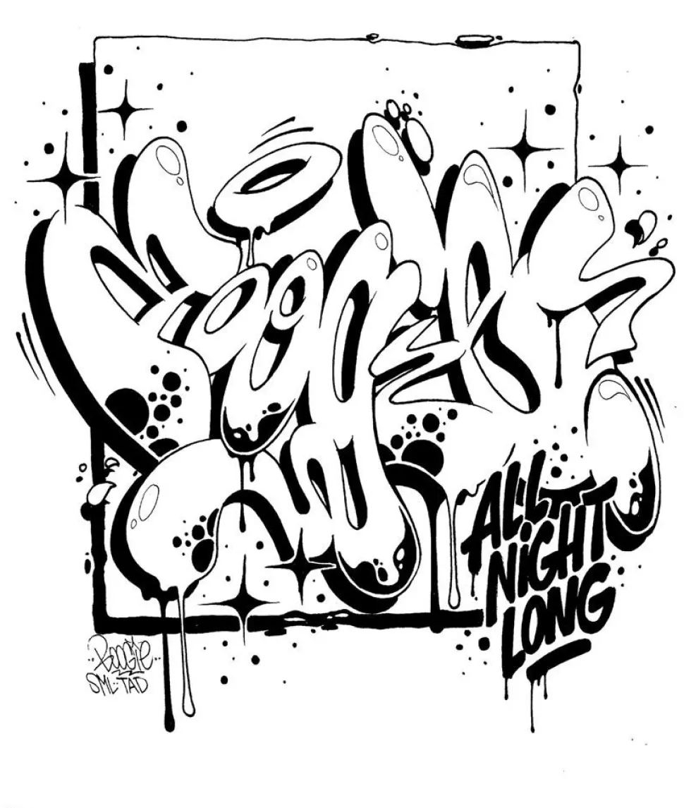Graffiti Style Coloring Book