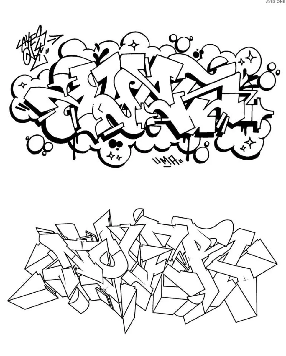 Graffiti Style Coloring Book