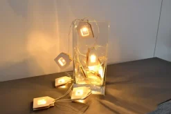 Guirnalda de casitas de madera con luces LED