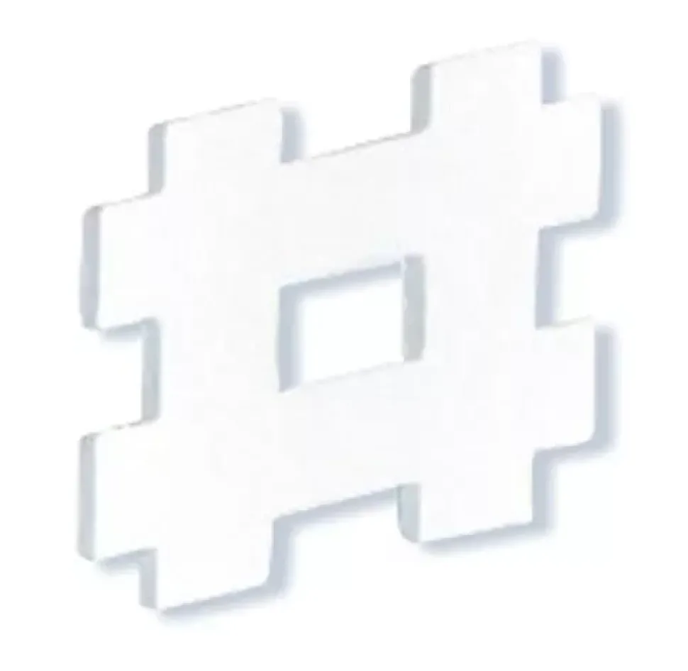 Hashtag de cartón endurecido blanco