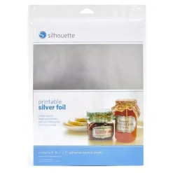Hojas Adhesivas Imprimibles Plateado Silhouette