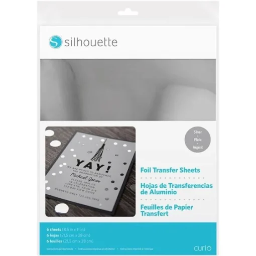 Hojas de foil Plata Silhouette Curio