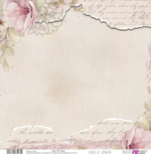 Kit 8 Papeles de Tela Niñas Sueños de Comunión PapersForYou 30x30cm