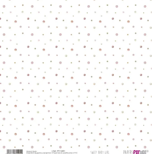 Kit 8 Papeles Tela Sweet Baby Girl PapersForYou 30x30cm