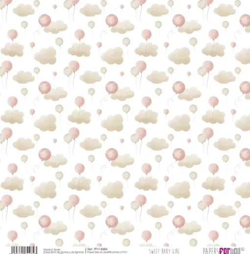 Kit 8 Papeles Tela Sweet Baby Girl PapersForYou 30x30cm