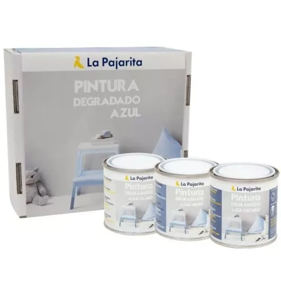 Kit 3 Pintura Degradado Azul La Pajarita 250ml