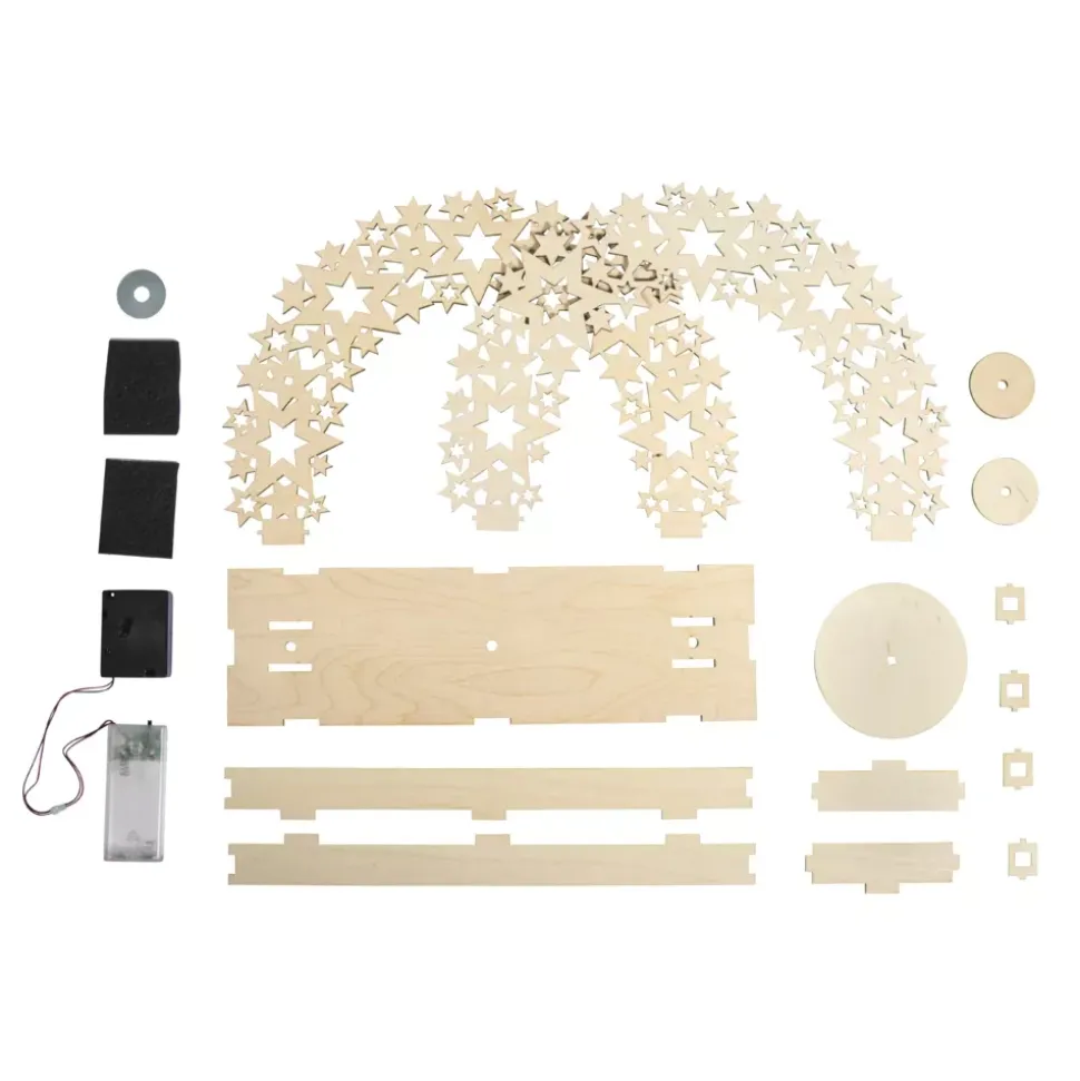 Kit 3D de Madera Arco de Estrellas con Base Giratoria Rayher