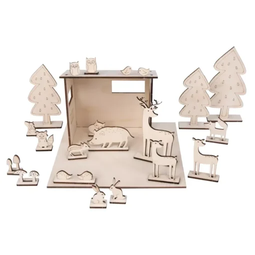 Kit 3D de Madera Cabaña en el Bosque Rayher