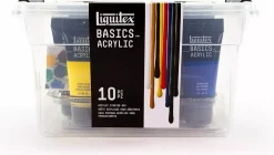Kit de Iniciación 9 Acrílicos Basics + 6 Pinceles Liquitex