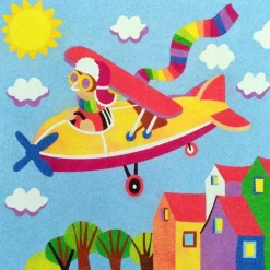 Kit Pintar con Arenas de Colores Aviador Arenart 38x38cm
