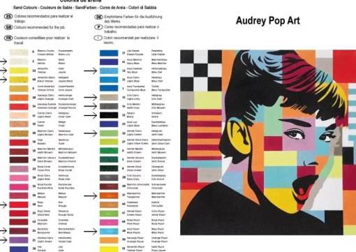Kit Pintar con Arenas de Colores Audrey Pop Art Arenart 38x38cm
