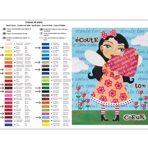 Kit Pintar con Arenas de Colores Ecoute Couer Arenart 38x46cm