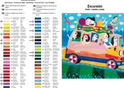 Kit Pintar con Arenas de Colores Excursión Bus Arenart 38x38cm