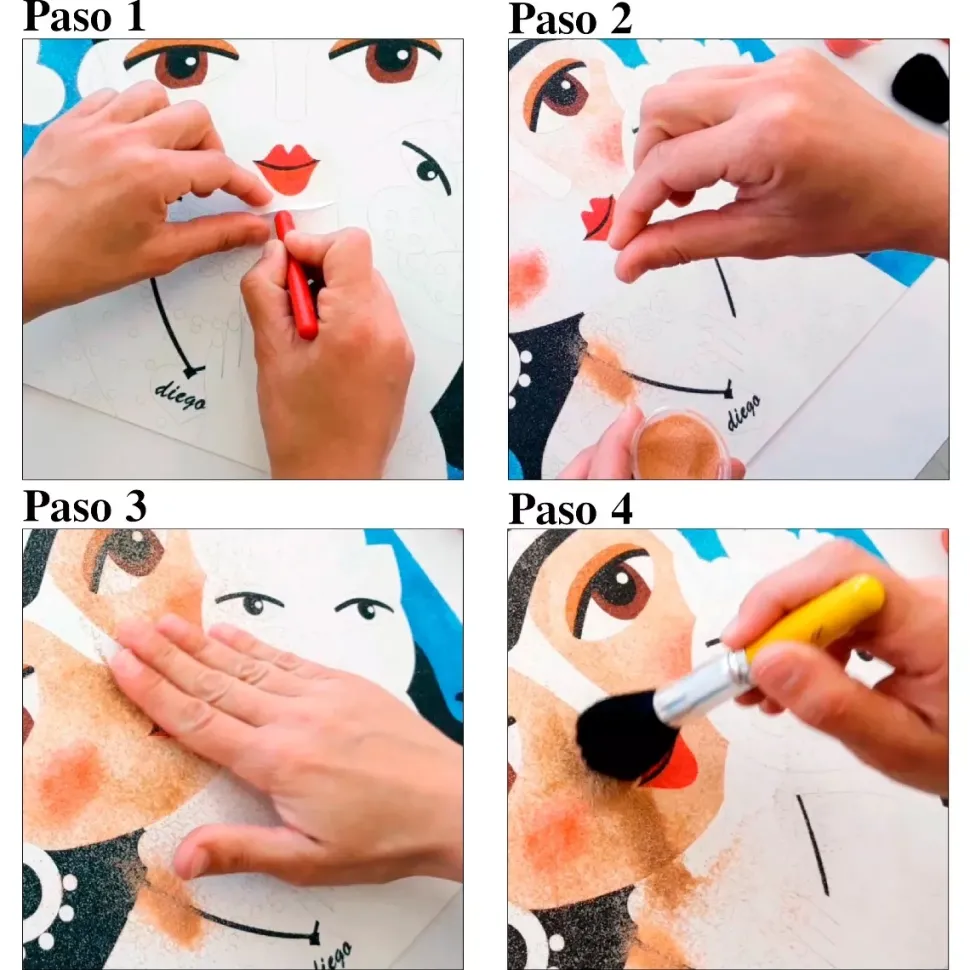 Kit Pintar con Arenas de Colores Excursión Bus Arenart 38x38cm