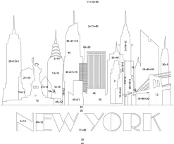 Kit Pintar con Arenas de Colores Nueva York Skyline Arenart 38x46cm
