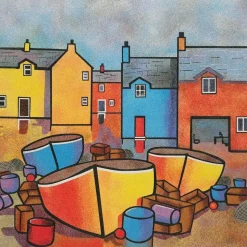 Kit Pintar con Arenas de Colores Barcos Marineros Arenart 38x38cm