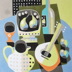 Kit Pintar con Arenas de Colores Bodegón Naif Guitarra Arenart 38x38cm