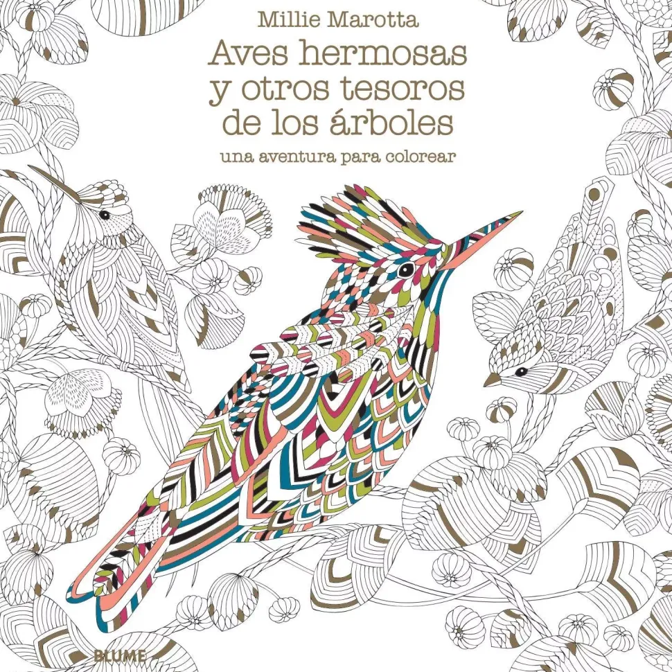 Libro para colorear Aves Hermosas y Otros Tesoros de los Árboles Blume