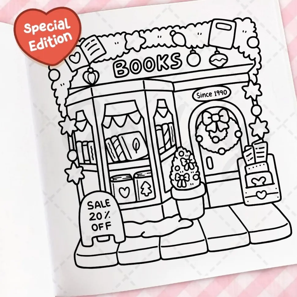 Libro para colorear Cozy Christmas