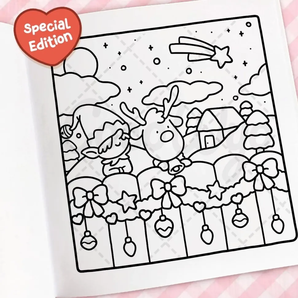 Libro para colorear Cozy Christmas