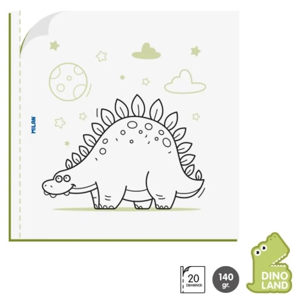 Libro para colorear Dino land Milan