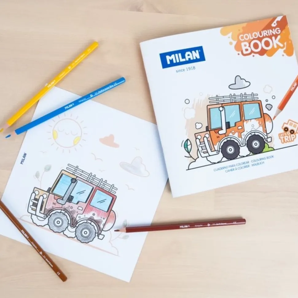 Libro para colorear Let's go trip Milan