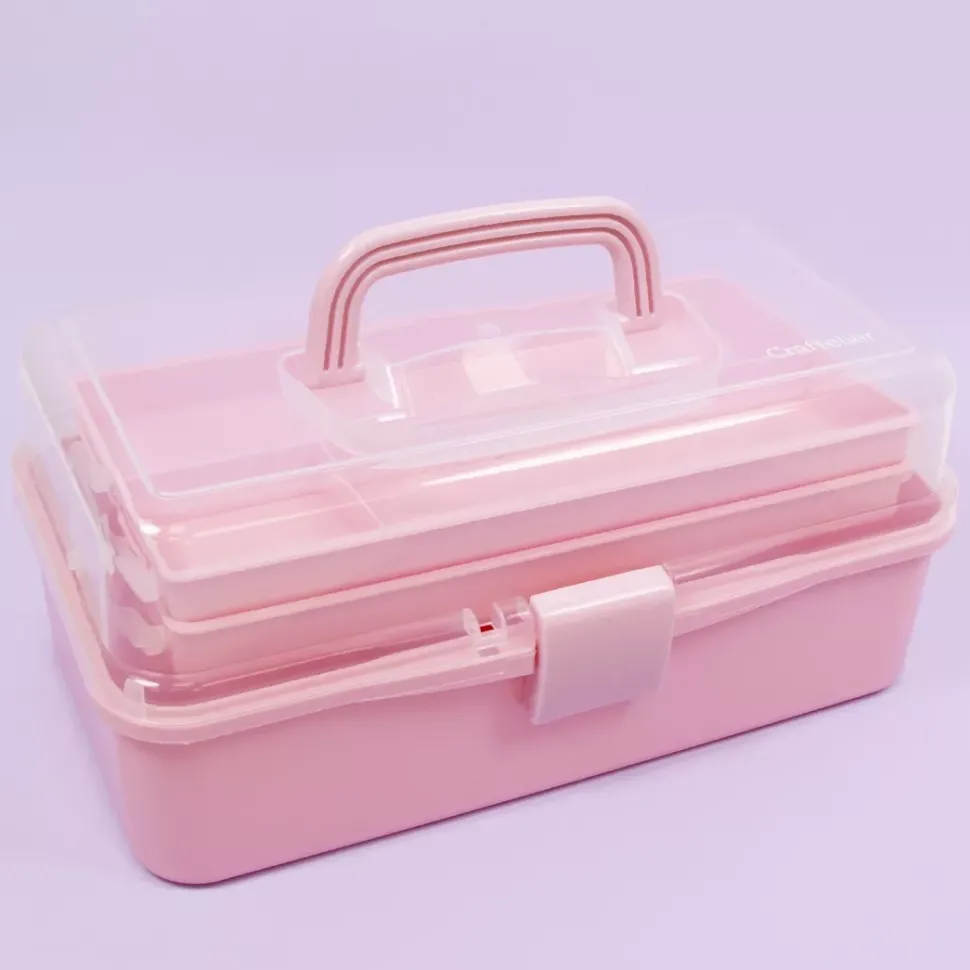 Maletín de Almacenamiento Rosa Craftelier