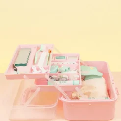 Maletín de Almacenamiento Rosa Craftelier