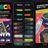 Maletín metálico 20 Rotuladores surtidos Groovy Colours Uni Posca