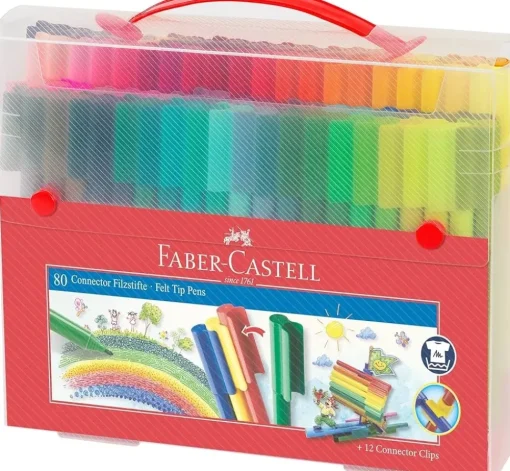 Maletín transparente 92 piezas Connector Faber-Castell
