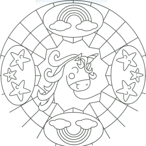 Mandalas de unicornios 01
