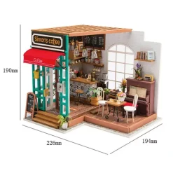 Maqueta de Cafetería de Simon Robotime