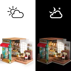 Maqueta de Cafetería de Simon Robotime