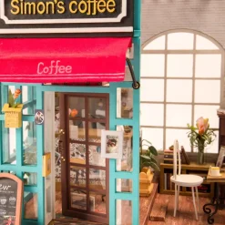 Maqueta de Cafetería de Simon Robotime