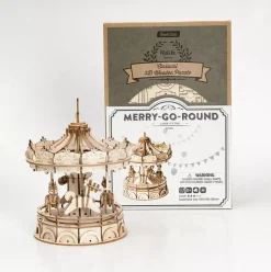 Maqueta tiovivo de madera Classical 3D Robotime