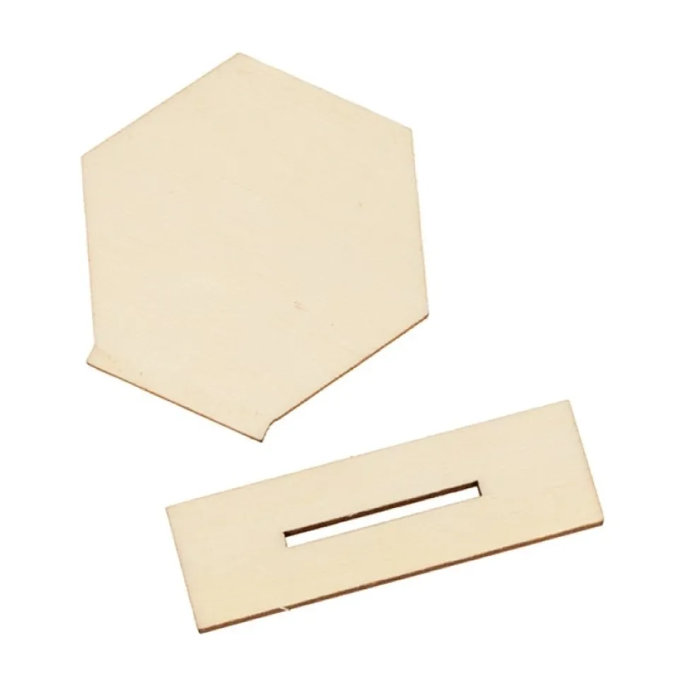 Marcasitios de madera Hexágono Artemio