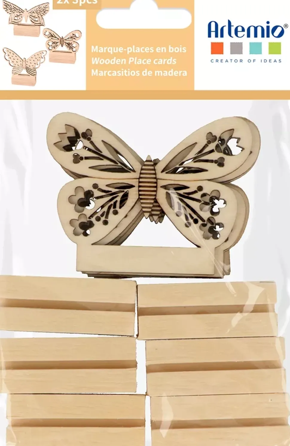 Marcasitios de Madera Mariposa Artemio