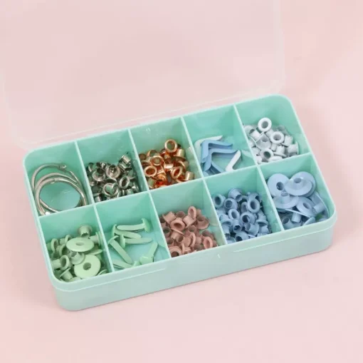 Mini Caja con 10 Compartimentos Turquesa Craftelier
