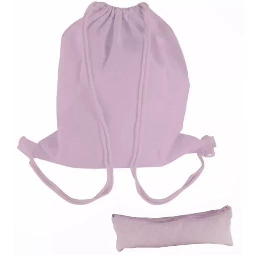 Mochila de cuerdas y estuche Pale Pink