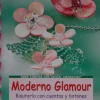 Moderno glamour, bisutería con cuentas y botones de nácar perlas y cuentas de cristal