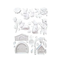 Molde de silicona Conejo y Flores Best Sellers Stamperia A5