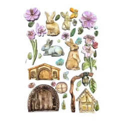 Molde de silicona Conejo y Flores Best Sellers Stamperia A5