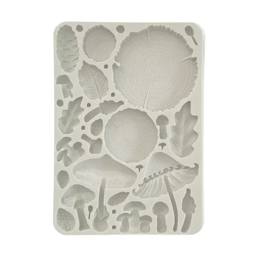 Molde de silicona Madera y Setas Romantic Golden Harmony Stamperia