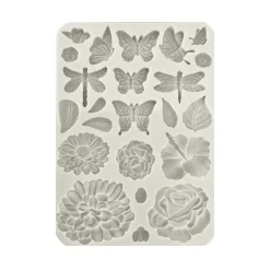 Molde de silicona Mariposas y Flores Secret Diary Stamperia