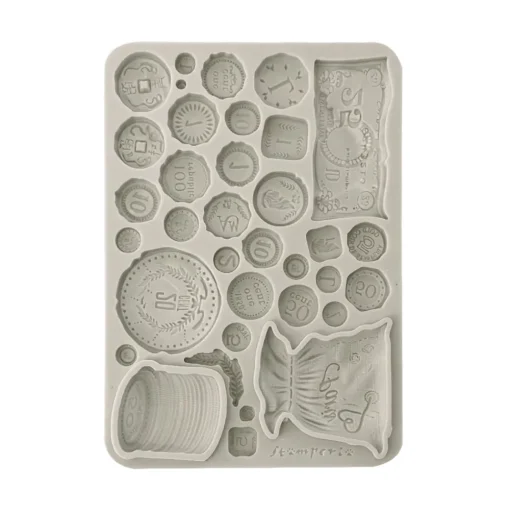 Molde de silicona Monedas Antiguas Venice City Of Art Stamperia 15x21cm