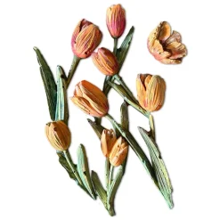 Molde de silicona Tulipanes Art of Travelling Stamperia A5