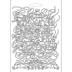 Molde Flexible Calligraphy Romantic Garden House Stamperia 14x21cm