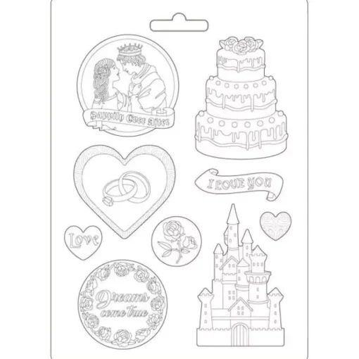 Molde Flexible Castle and Cake Sleeping Beauty Stamperia 21x29cm