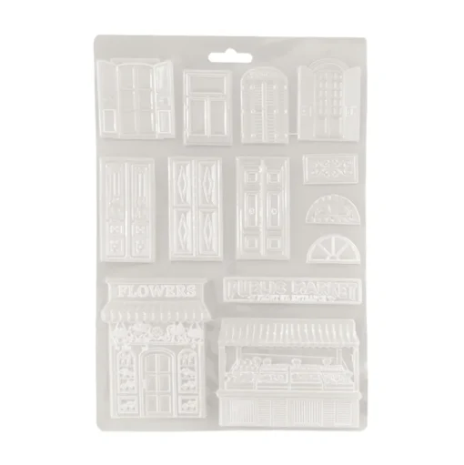 Molde flexible Puertas y Ventanas Art of Travelling Stamperia 21x29cm