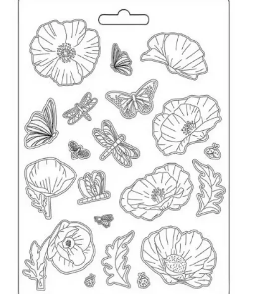 Molde Flowers Sunflower Art Stamperia A5